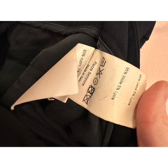 Piazza Sempione Navy Women's Flare Leg Bootcut Slacks Pants Wool Blend 42 - Picture 10 of 11